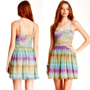 BB Dakota Neon Bustier Mermaid Dress